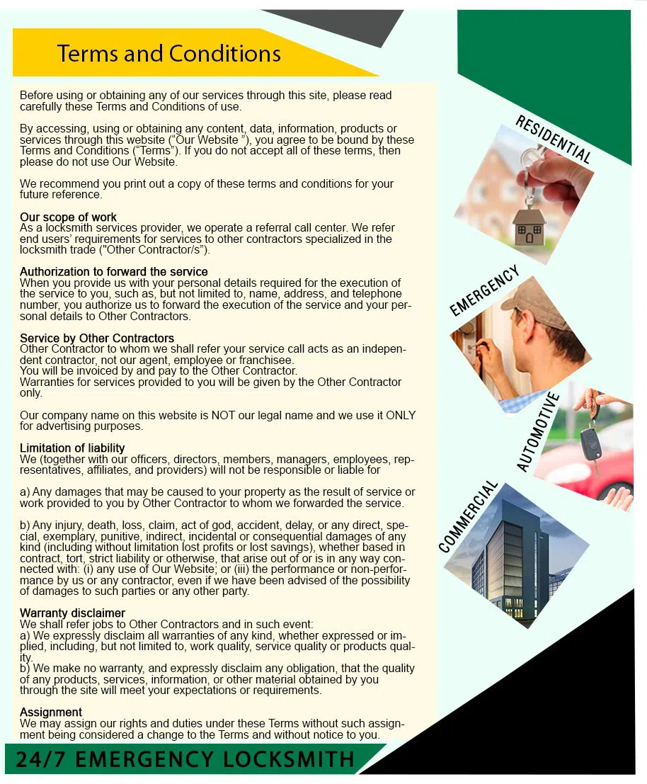 Amber Locksmith Store Tacoma, WA 253-442-2987 - terms-and-condition-68-19mod
